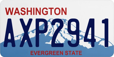 WA license plate AXP2941
