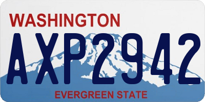 WA license plate AXP2942