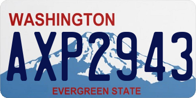 WA license plate AXP2943