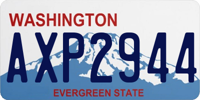 WA license plate AXP2944