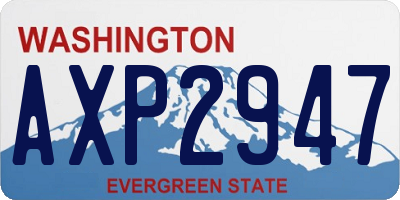 WA license plate AXP2947