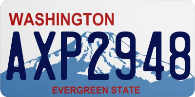 WA license plate AXP2948