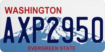 WA license plate AXP2950