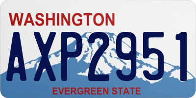 WA license plate AXP2951