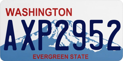 WA license plate AXP2952