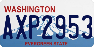 WA license plate AXP2953