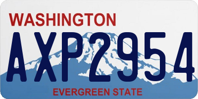 WA license plate AXP2954