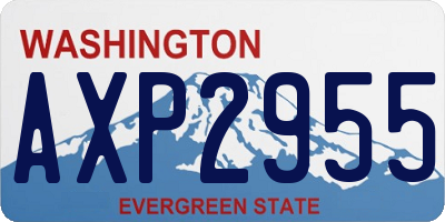 WA license plate AXP2955