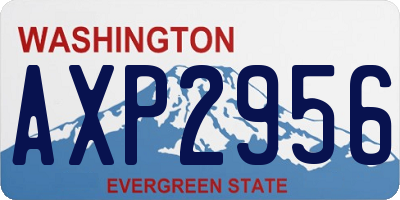 WA license plate AXP2956