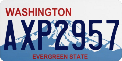 WA license plate AXP2957