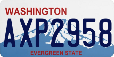 WA license plate AXP2958
