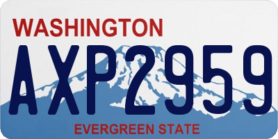 WA license plate AXP2959