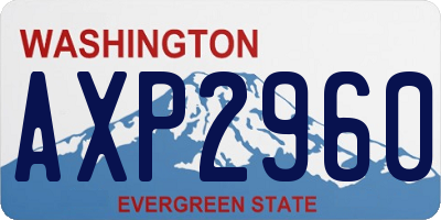 WA license plate AXP2960