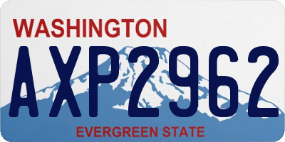 WA license plate AXP2962