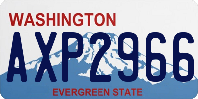 WA license plate AXP2966