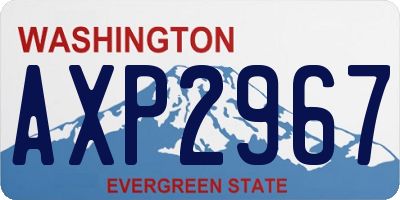 WA license plate AXP2967