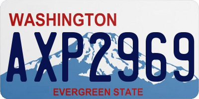 WA license plate AXP2969
