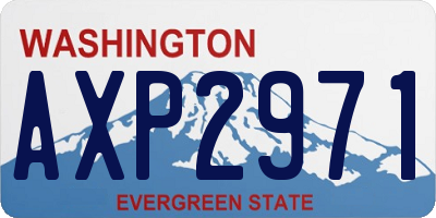 WA license plate AXP2971