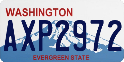 WA license plate AXP2972