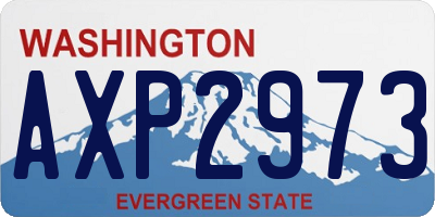 WA license plate AXP2973