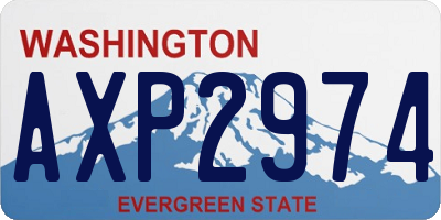 WA license plate AXP2974