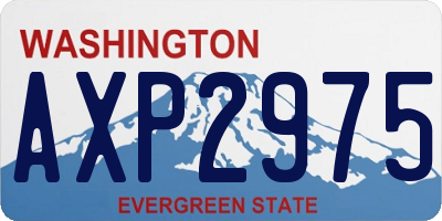 WA license plate AXP2975