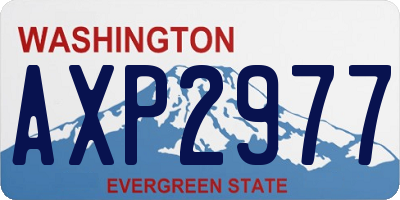 WA license plate AXP2977