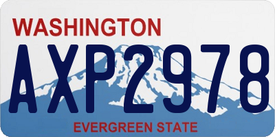 WA license plate AXP2978
