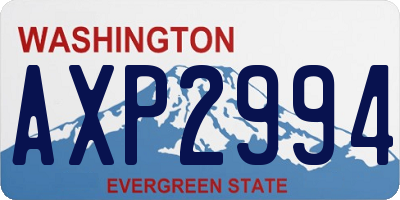 WA license plate AXP2994