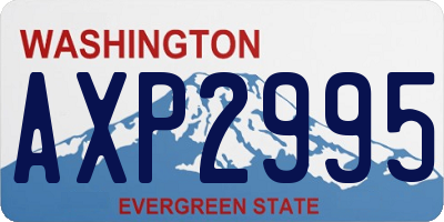 WA license plate AXP2995