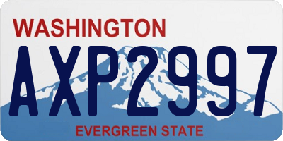WA license plate AXP2997
