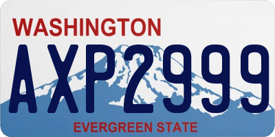 WA license plate AXP2999