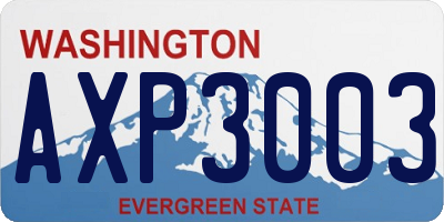 WA license plate AXP3003
