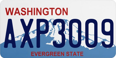 WA license plate AXP3009