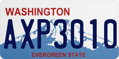 WA license plate AXP3010