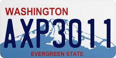 WA license plate AXP3011