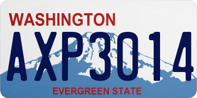 WA license plate AXP3014