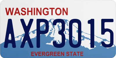 WA license plate AXP3015
