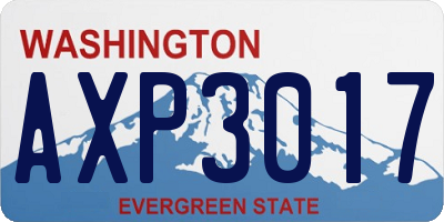 WA license plate AXP3017