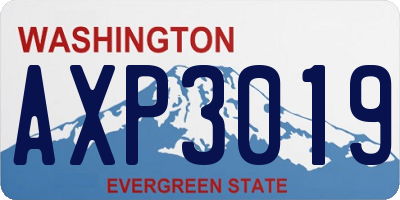 WA license plate AXP3019