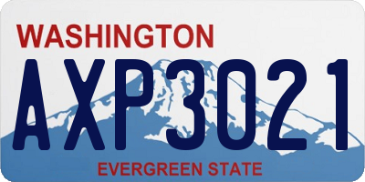 WA license plate AXP3021