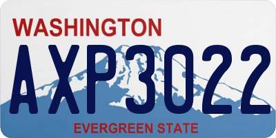 WA license plate AXP3022