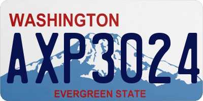 WA license plate AXP3024