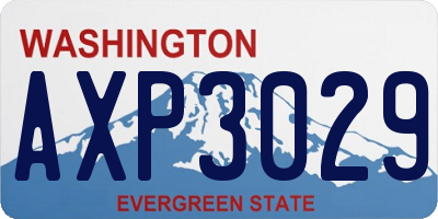 WA license plate AXP3029