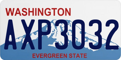 WA license plate AXP3032