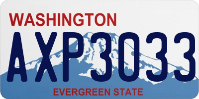 WA license plate AXP3033