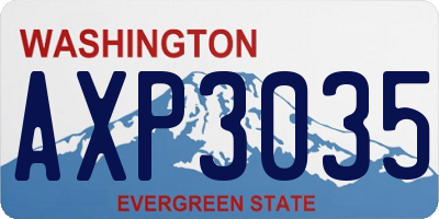 WA license plate AXP3035