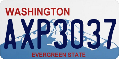 WA license plate AXP3037