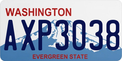 WA license plate AXP3038
