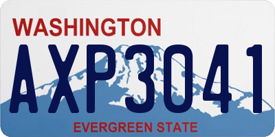 WA license plate AXP3041